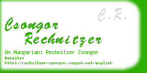 csongor rechnitzer business card